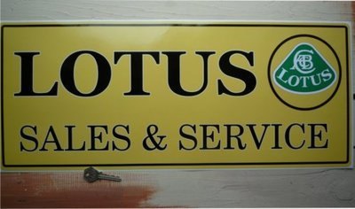 Lotus Sales & Service Sticker. 23.5