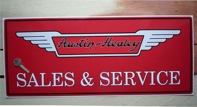 Austin Healey Sales & Service Sticker. 23.5".