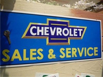 Chevrolet Sales & Service Sticker. 23.5".