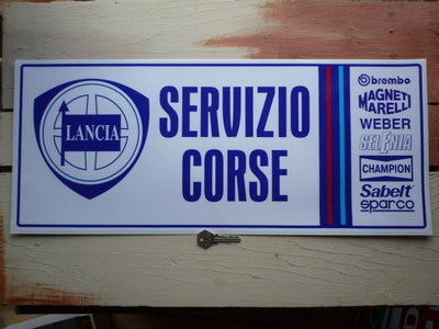 Lancia Servizio Corse Workshop Sticker. 23.5