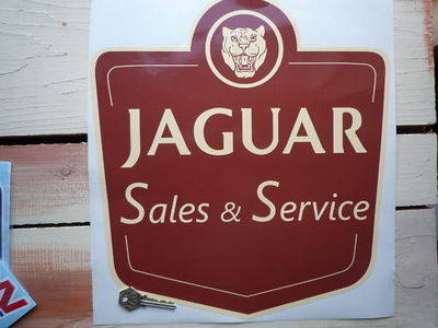 Jaguar Sales & Service Sticker. 13".