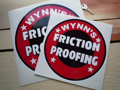 Wynn's Friction Proofing Circular Sticker. 10" or 12".