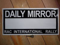 Daily Mirror RAC Rally Plate Sticker. 17".