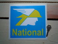 National Benzole Square Sticker - Yellow Text - 8"