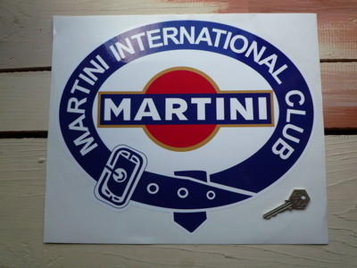 Martini International Club. Belted Logo with Gold Sticker. 12" or 13.5".