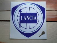 Lancia Blue & White Shield Sticker. 16".