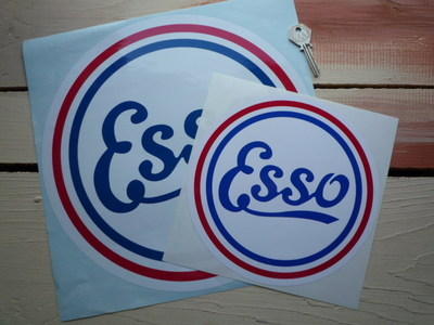 Esso Old Style Round Sticker - 6.5", 7", or 8"