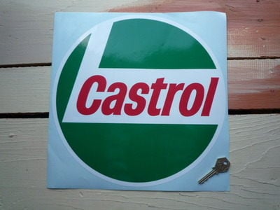 Castrol '68 Onwards Circular Sticker. 10" or 12".