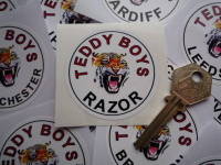 Teddy Boys Personalised Tiger Sticker. 2".