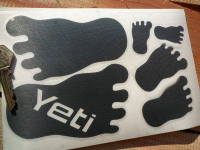 Skoda Yeti Footprint Stickers. Set of 6. 