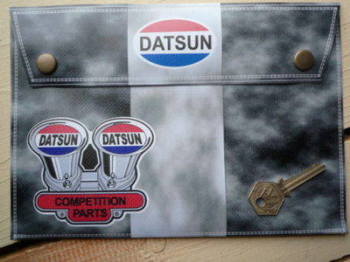 Datsun Competition Parts Document Holder/Toolbag. 10"