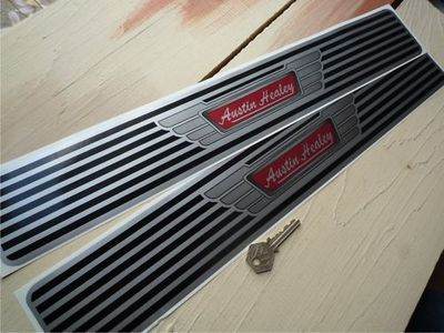 Austin Healey Kickplate Sill Protector Stickers. 20" Pair.