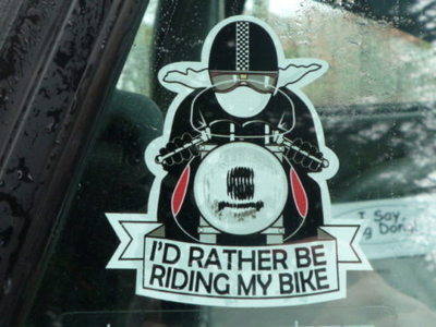 I'd Rather Be Riding My Bike Sticker. 3