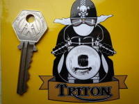 Triton Cafe Racer with Pudding Basin Helmet Sticker. 3".