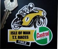 Isle Of Man TT Races 1962 Sticker. 3".