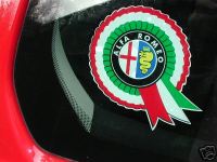 Alfa Romeo Rosette Sticker. 4".