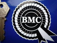 BMC Black & White Rosette Stickers. 3" or 4" Pair.