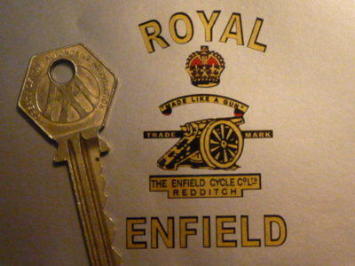 Royal Enfield Gun Toolbox Style Sticker. 2.25".