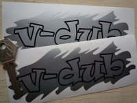 Volkswagen VW V-Dub Stickers. 4" or 6" Pair.