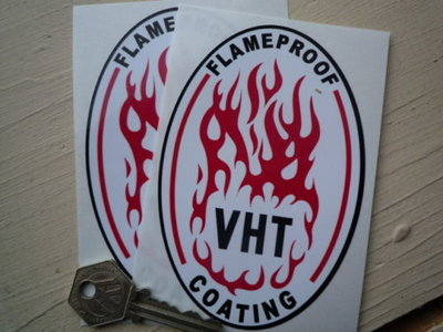 VHT Sperex Flameproof Coating Oval Stickers 5" Pair
