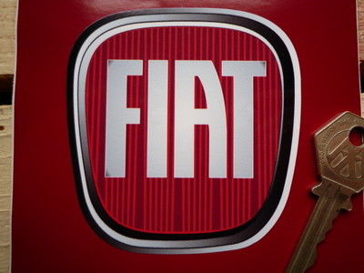 Fiat Modern Logo Shaped Stickers. 3