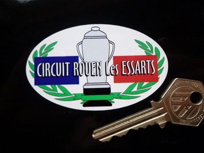 Circuit Rouen Les Essarts Oval Sticker. 3".