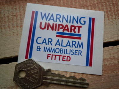 Unipart Car Alarm & Immobiliser Warning Sticker. 2.25".