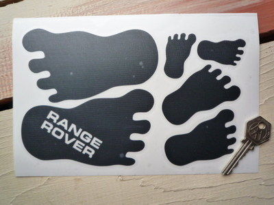 Range Rover Cut Vinyl Footprint Stickers. Set of 6.