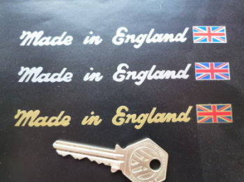 Made in England Sticker. Cut Vinyl & Union Jack. 5".