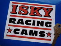 Isky Racing Cams. Orange Oblong Stickers. 5