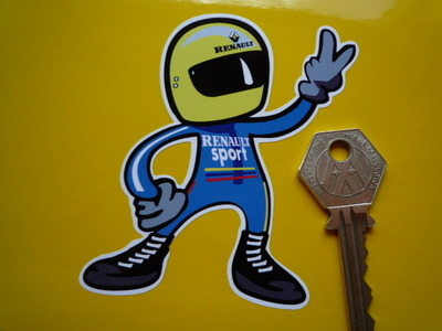Renault Sport Driver 2 Fingered Salute Sticker. 3.5