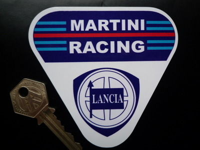 Martini Racing Lancia. Triangle Sticker. 4", 6" or 8".