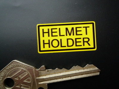 Helmet Holder Classic Japanese Bike Stickers. 1", 1.5" or 2" Pair.