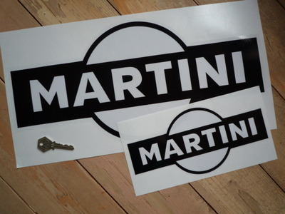Martini Black & Clear Sticker. 10".