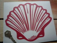 Shell Old Vintage Cut Out Red Shell Sticker. 8".
