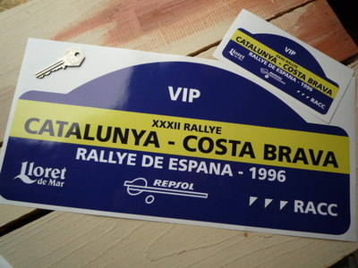 Rallye De Espana 1996 VIP Rally Plate Style Sticker. 6".