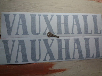 Vauxhall Cut Text Stickers. 20" Pair.