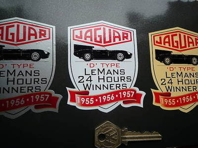 Jaguar 'D' Type Le Mans 1955, 56, 57 Sticker. 3