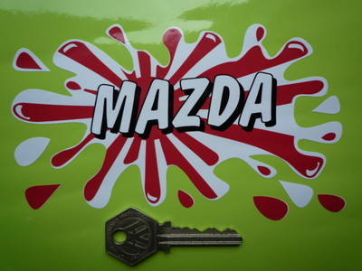 Mazda Japanese Splat Stickers. 6" Pair.
