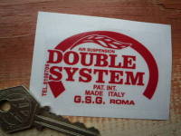 Double System Suspension Red & Clear Sticker. 3".
