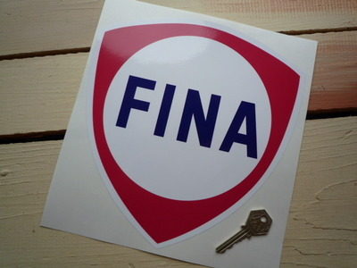 Fina Red Shield Sticker. 9".