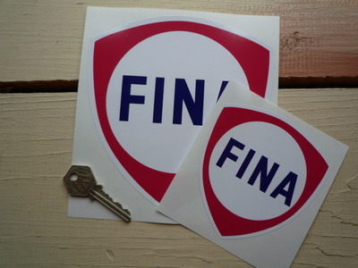 Fina Red Shield Stickers. 4" or 6" Pair.