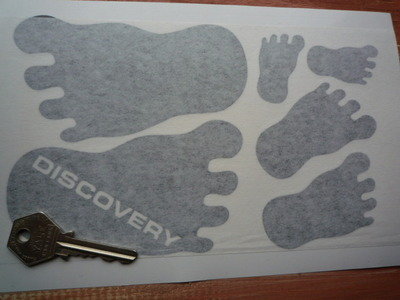 Land Rover Discovery Footprint Stickers. Set of 6.