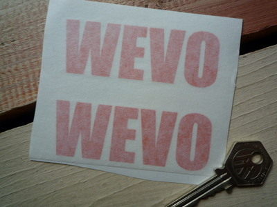 WEVO Cut Vinyl Stickers. 3.5" Pair.