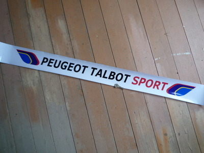 Peugeot Talbot Sport Sunstrip Screentop Visor White Style Sticker 51"
