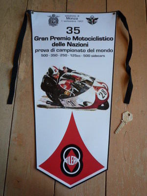 Gilera Monza FIM Banner Pennant.
