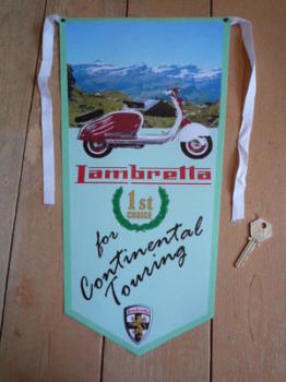 Lambretta For Continental Touring Banner Pennant.