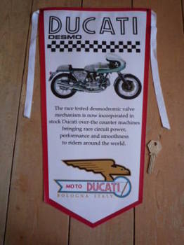 Ducati Desmo Banner Pennant.