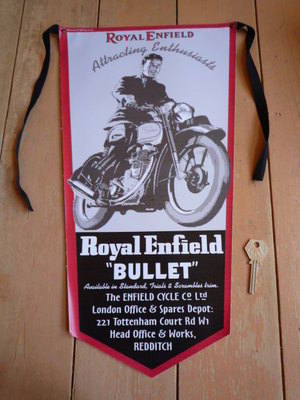 Royal Enfield "Bullet" Banner Pennant