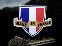 Made in France Shield & Scroll Sticker. 2".